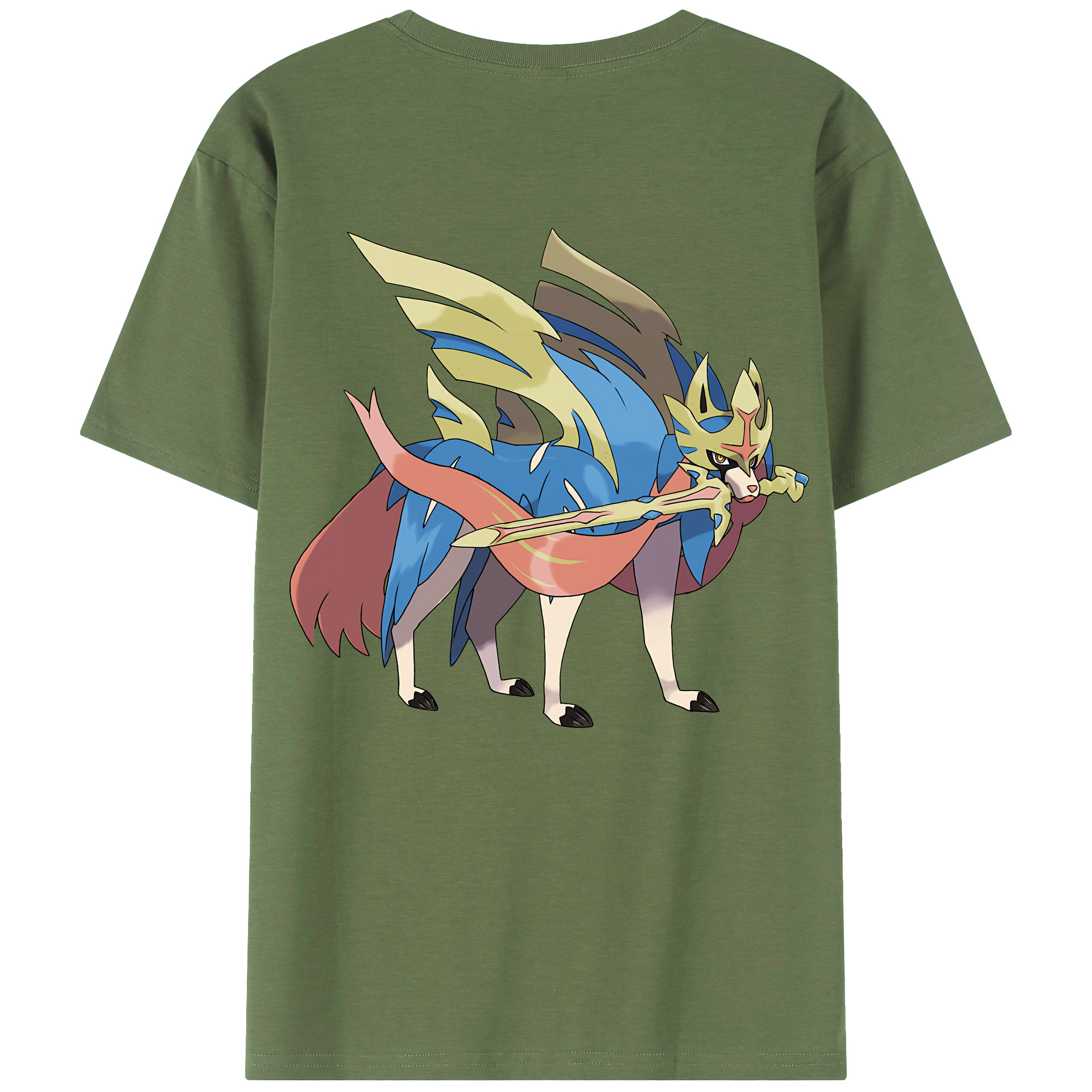 （画像用） ポケットモンスター Pokémon 綿100％ メンズ半袖Tシャツ（バックプリント） 通気性